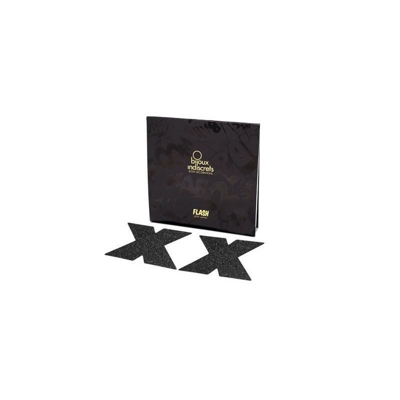 BIJOUX - INDISCRETS PEZONERAS FLASH CRUZ NEGRO