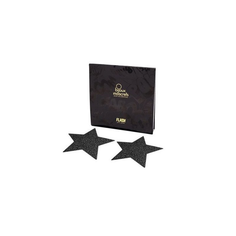 JOYERÍA - INDISCRETS FLASH BLACK STAR TAPAS PARA PEZONES