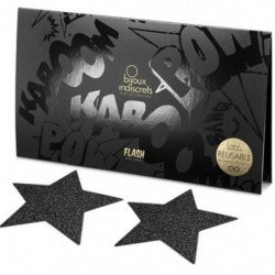 JOYERÍA - INDISCRETS FLASH BLACK STAR TAPAS PARA PEZONES