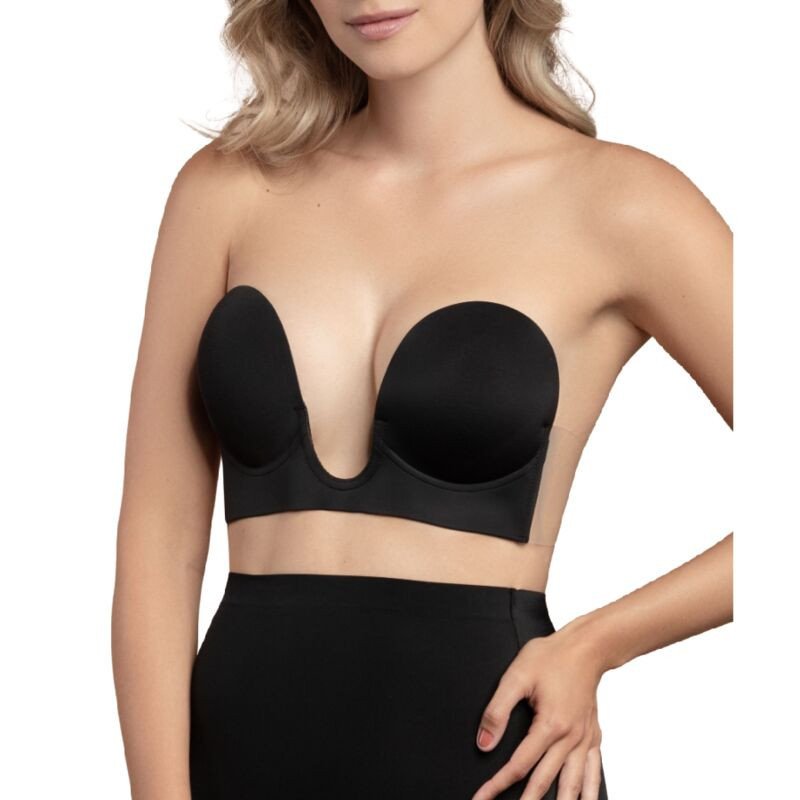 BYE-BRA - SUJETADOR SIN ASAS FORMA U NEGRO COPA B