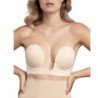 BYE-BRA - SUJETADOR SIN ASAS FORMA U BEIGE COPA E