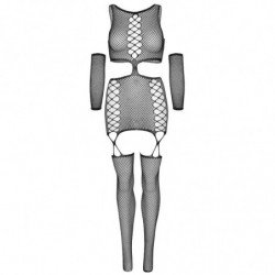 LEG AVENUE - VESTIDO CON LIGUERO Y GUANTES TALLA UNICA