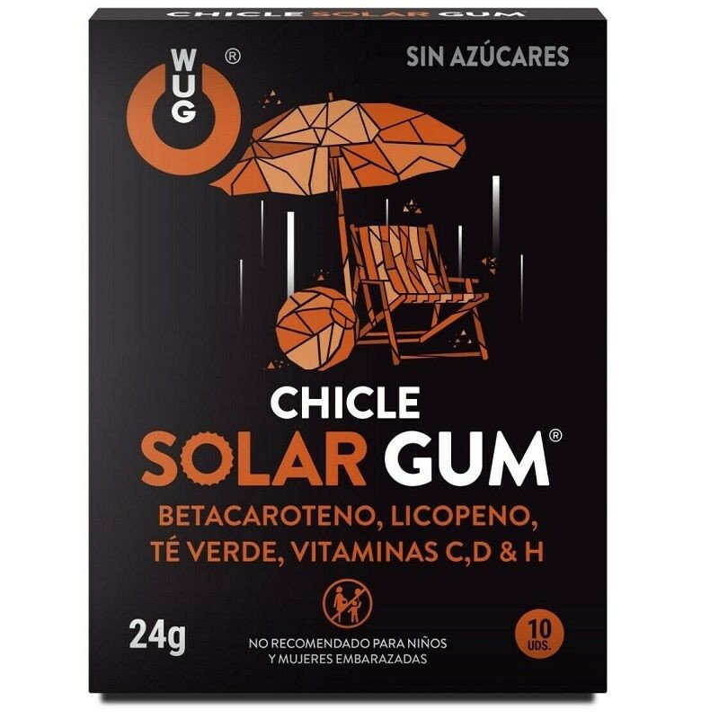WUG GUM - SOLAR CHICLE BRONCEADO 10 UNIDADES
