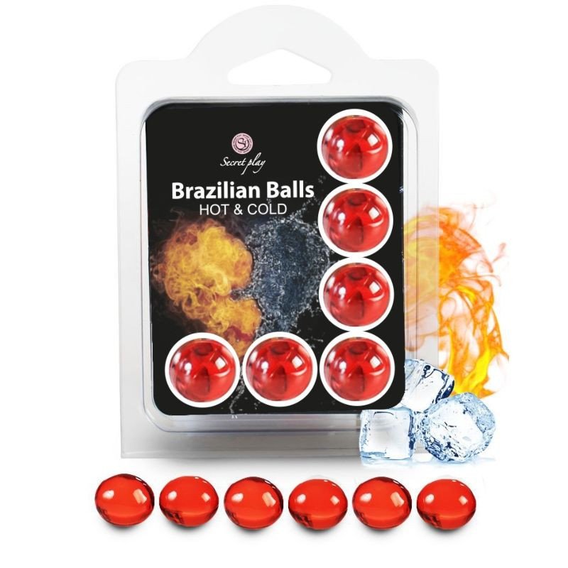 SECRETPLAY - SET DE 6 BOLAS BRASILEÑAS CON EFECTO FRÍO Y CALIENTE
