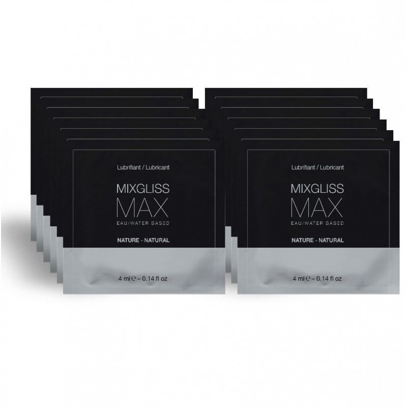 MIXGLISS - DILATADOR ANAL MÁXIMO LUBRICANTE PAQUETE DE 12 DOSIS INDIVIDUALES DE 4ML