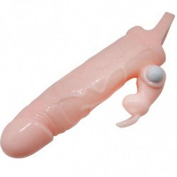 BAILE - FUNDA PARA PENE DE HOMBRE VALIENTE CON CONEJO Y CARNE DE DOBLE MOTOR 16,5 CM