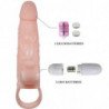 BAILE - FUNDA PARA PENE DE HOMBRE VALIENTE CON CONEJO Y CARNE DE DOBLE MOTOR 16,5 CM