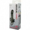 BAILE - BRAVE MAN FUNDA PENE ANAL Y CLITORIS VIBRADOR 16.5 CM NEGRO