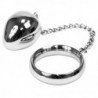 METAL HARD - COCK RING 40MM + CADENA CON BOLA METAL