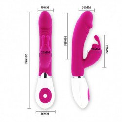 AMOR PRECIOSO - VIBRADOR DE COQUETEO CON GÉNERO DE CONEJO