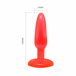 BAILE - TAPÓN ANAL ROJO DE TACTO SUAVE 14,2 CM