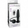 FANTASÍA ANAL - VIBRADOR INFLABLE CON TAPÓN