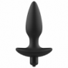 JUGUETES PARA ADICTOS - TAPÓN ANAL MASAJEADOR CON VIBRACIÓN NEGRO