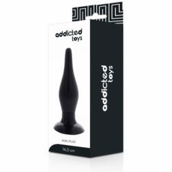 JUGUETES ANALES ADDICTED - TAPÓN ANAL DE 14,5 CM NEGRO