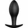 PRETTY LOVE - TAPÓN ANAL DE SILICONA CON ANCLA DE 8,5 CM NEGRO