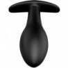 PRETTY LOVE - TAPÓN ANAL DE SILICONA CON ANCLA DE 8,5 CM NEGRO