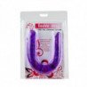 BAILE - DILDO DOBLE DE GELATINA FLEXIBLE LILA