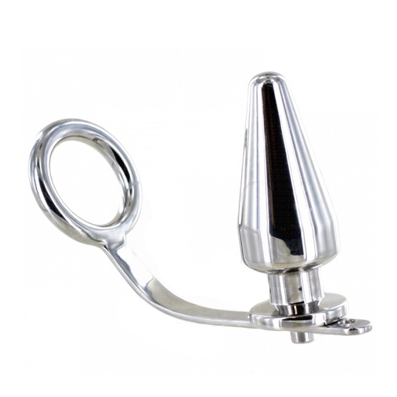 ANILLO DE ACERO DURO CON TAPÓN ANAL DE 45 X 50 MM