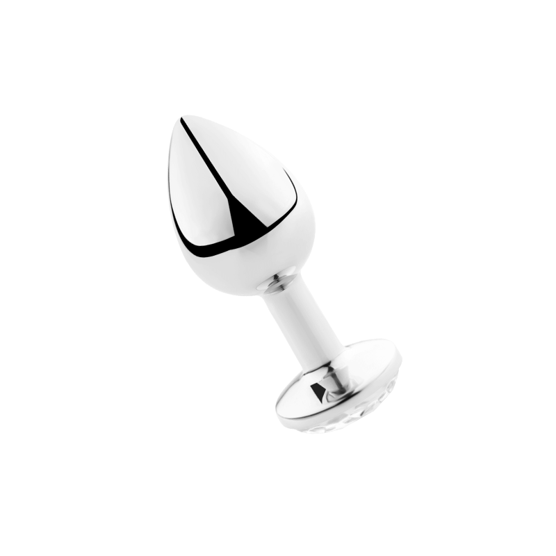 SECRETPLAY - TAPÓN ANAL DE ALUMINIO TRANSPARENTE DE 8 CM
