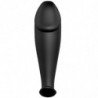 PRETTY LOVE - TAPÓN ANAL DE SILICONA CON FORMA DE PENE Y 12 MODOS DE VIBRACIÓN, COLOR NEGRO