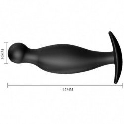PRETTY LOVE - TAPÓN ANAL DE SILICONA DE 11,7 CM NEGRO