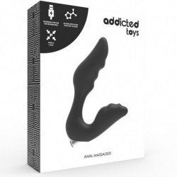 JUGUETES PARA ADICTOS - VIBRADOR PROSTÁTICO RECARGABLE MODELO 6 - NEGRO