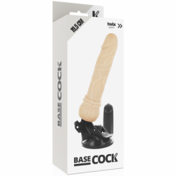BASECOCK - VIBRADOR REALISTA CON CONTROL REMOTO COLOR CARNE 19,5 CM -O- 4 CM