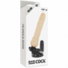 BASECOCK - VIBRADOR REALISTA CON CONTROL REMOTO COLOR CARNE 19,5 CM -O- 4 CM