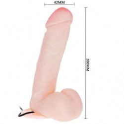 BAILE - DILDO REALISTA CON VIBRACIÓN Y ROTACIÓN DE 20 CM