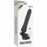 BASECOCK - VIBRADOR REALISTA CON CONTROL REMOTO NEGRO 19,5 CM -O- 4 CM