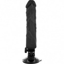 BASECOCK - VIBRADOR REALISTA CON CONTROL REMOTO NEGRO 21 CM -O- 4 CM