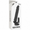 BASECOCK - VIBRADOR REALISTICO CONTROL REMOTO NEGRO 21 CM -O- 4 CM