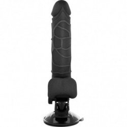 BASECOCK - VIBRADOR REALISTA CON CONTROL REMOTO NEGRO 18,5 CM -O- 4CM