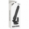 BASECOCK - VIBRADOR REALISTA CON CONTROL REMOTO NEGRO 19,5 CM -O- 4 CM