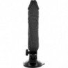 BASECOCK - VIBRADOR REALISTA CON CONTROL REMOTO NEGRO 20 CM -O- 4 CM