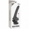 BASECOCK - VIBRADOR REALISTA CON CONTROL REMOTO NEGRO 19 CM -O- 4 CM