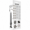 BASECOCK - VIBRADOR REALISTA CON CONTROL REMOTO NEGRO 19 CM -O- 4 CM