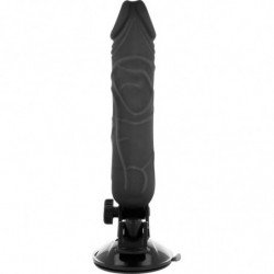 BASECOCK - VIBRADOR REALISTA CON CONTROL REMOTO NEGRO 20 CM -O- 4 CM