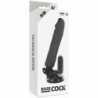 BASECOCK - VIBRADOR REALISTA CON CONTROL REMOTO NEGRO 20 CM -O- 4 CM