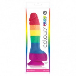 ORGULLO - DILDO CON LA BANDERA LGBT DE 15 CM