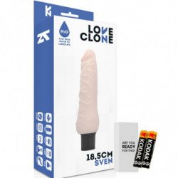 LOVECLONE - VIBRADOR AUTOLUBRICANTE SVEN 18,5 CM -O- 3,3 CM