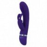 VIBRADOR OSCILANTE DE SILICONA CON FORMA DE CONEJO LILA INTENSO - SUSY
