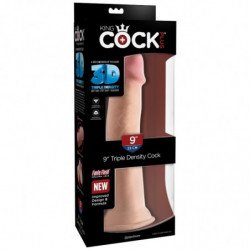 KING COCK - DILDO TRIPLE DENSIDAD 23 CM