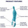 SATISFACTOR - INCREÍBLE VIBRADOR TURQUESA DE 2 PUNTOS