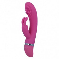 INTENSO - VIBRADOR OSCILANTE SUSY DE SILICONA ROSA CONEJO