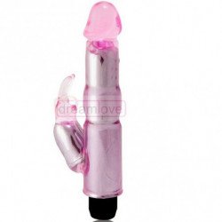 BAILE - VIBRADOR CON ESTIMULADOR ROSA AJUSTABLE