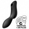 SATISFYER - CURVY TRINITY 2 ESTIMULADOR Y VIBRADOR NEGRO