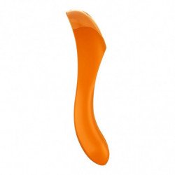 SATISFACTOR - VIBRADOR DE DEDO CON FORMA DE BASTÓN DE CARAMELO NARANJA