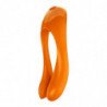 SATISFACTOR - VIBRADOR DE DEDO CON FORMA DE BASTÓN DE CARAMELO NARANJA