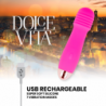 DOLCE VITA - VIBRADOR RECARGABLE TRES ROSAS 7 VELOCIDADES